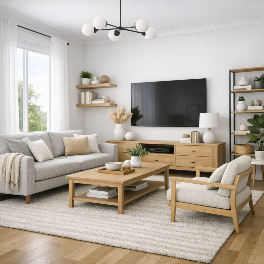 Clean living room